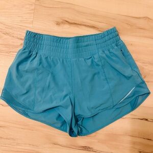 Lululemon Hotty Hot Athletic Shorts Light Blue Size 6